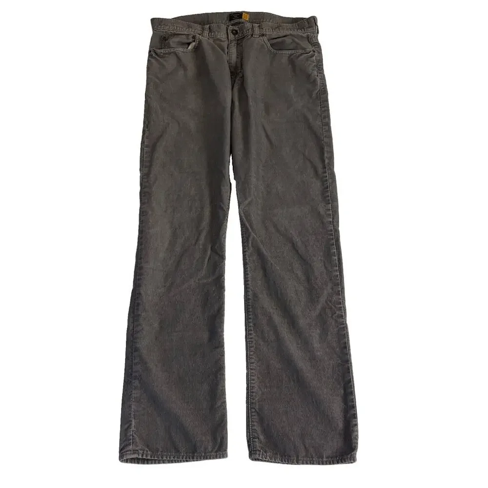 J.Crew Style 770 Straight Fit Corduroy Pants Grey Men’s Size 35x32 Fit 36x31.5